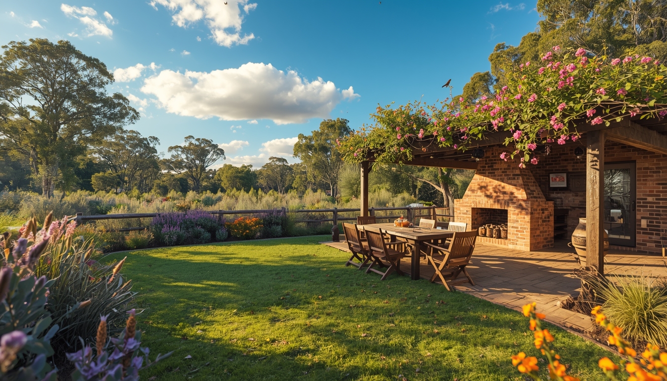 Australia Backyard in Summer